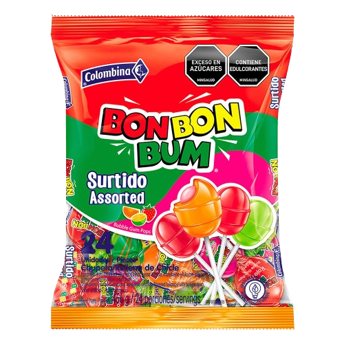 COLOMBINA BON BON BUM ASSORTED 24ct