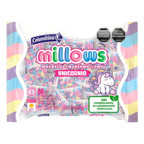 COLOMBINA MILLOWS UNICORNS 50 ct