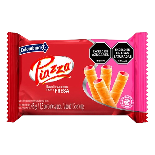 COLOMBINA PIAZZA STRAWBERRY WAFER 45g