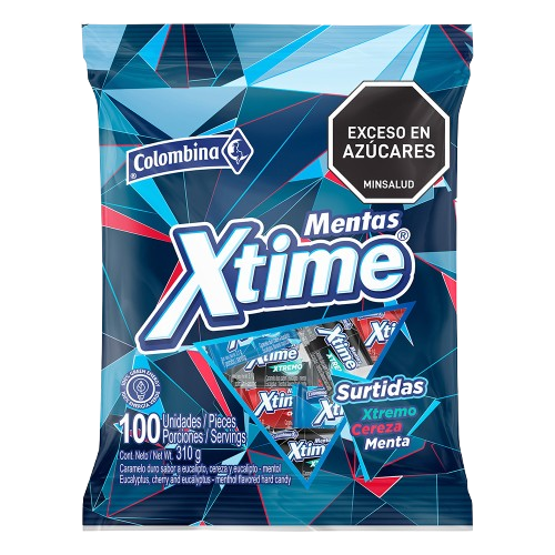 COLOMBINA XTIME MENTA ASSORTED 100ct