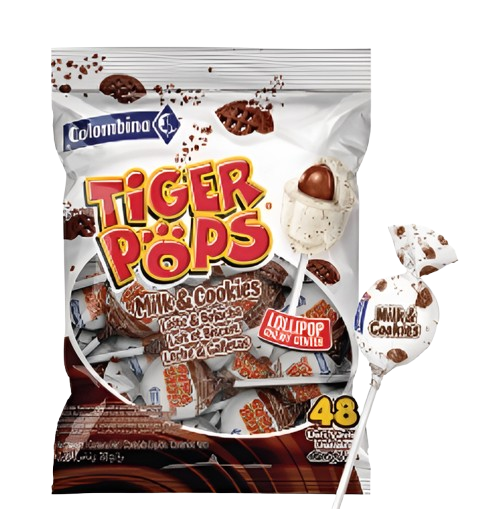 COLOMBINA TIGERPOP MILK AND COOKIES