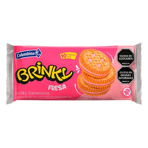 COLOMBINA BRINKY STRAWBERRY 50g - Pack 10
