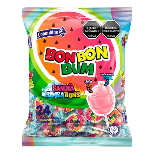 COLOMBINA BON BON BUM SENSATIONS 24ct